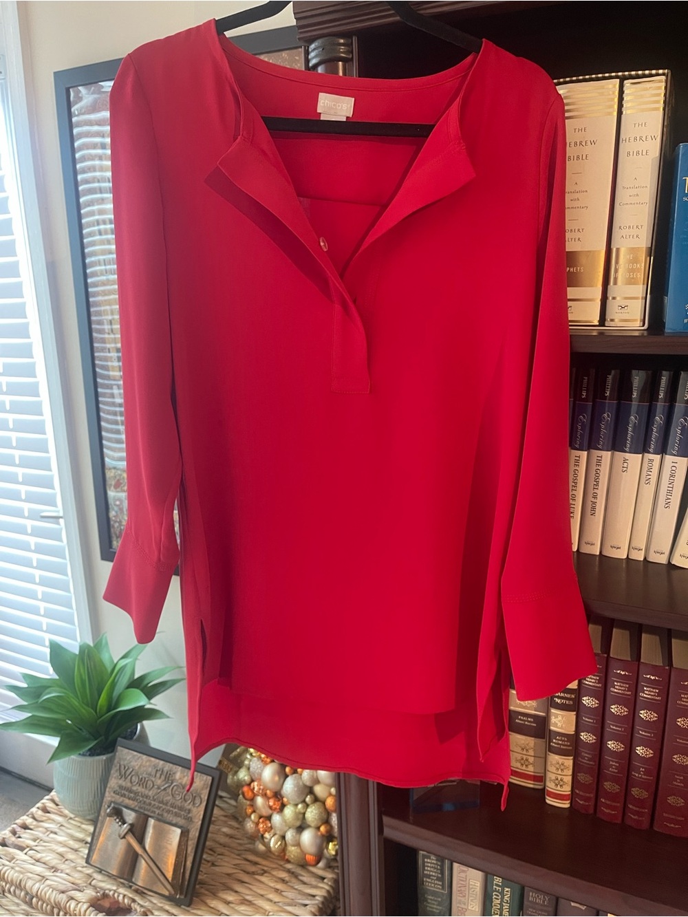 Chicos Red Blouse